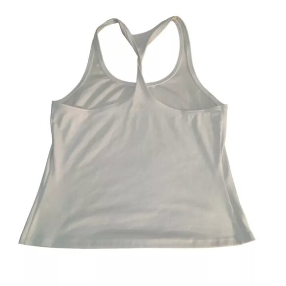 The North Face Women’s White Dune Sky Sport Tank Top Twisted Back Straps SMALL - Picture 4 of 5